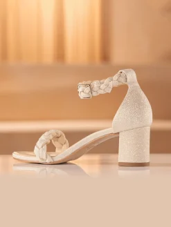 Avalia - Lola Heeled Sandal - Gold Glitter