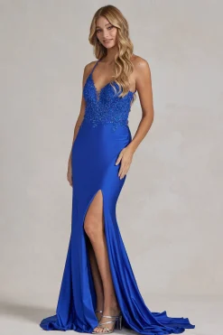 Camryn festkjole med åben ryg