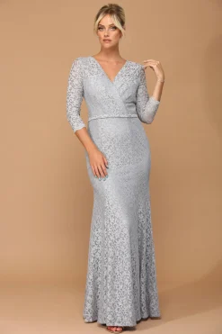 Eva blondekjole med lange ærmer