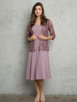 Festkjole med jakke 3489