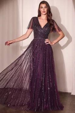 La Divine CD0142 gallakjole med korte ærmer