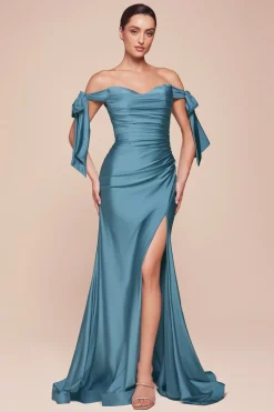 La Divine CD943 lake blue festkjole