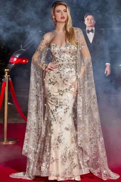 La Divine J834 gallakjole med kappe