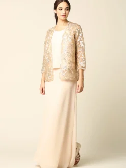 Tre delt lang selskabskjole 3369