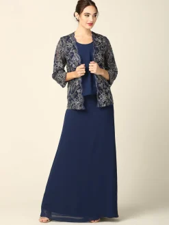 Tre delt lang selskabskjole 3369