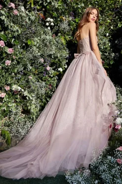 Andrea & Leo Couture stropløs tyld gallakjole A1021