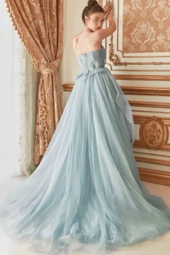 Andrea & Leo Couture stropløs tyld gallakjole A1021