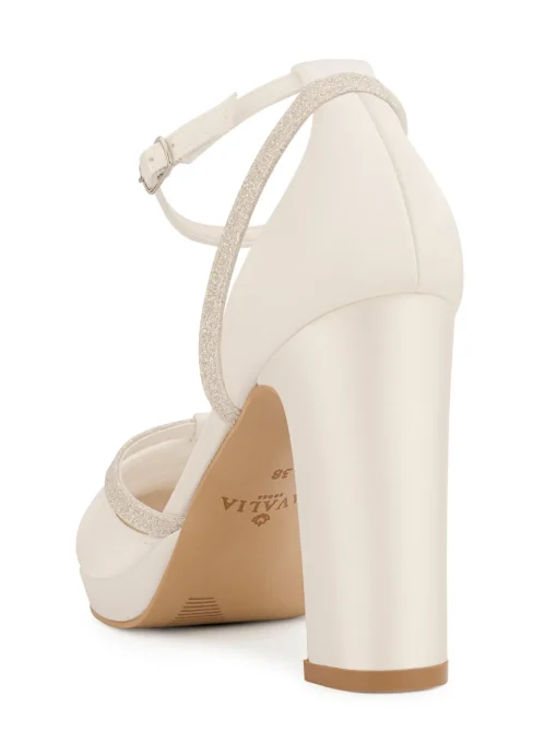 Avalia - Mary Heeled Sandal - White