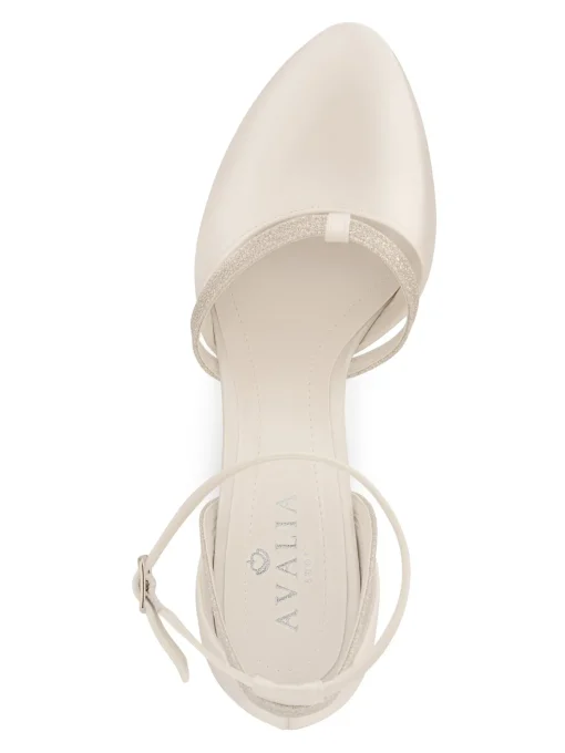 Avalia - Mary Heeled Sandal - White