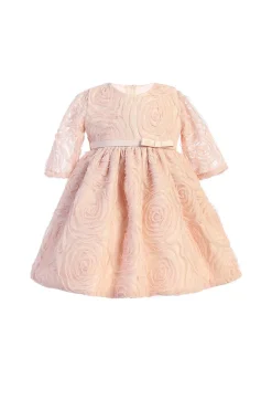 baby kjole i rosa med ærmer