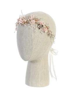 Blomster hårbånd i rosa