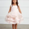 Børnekjole med ruffles og glitter