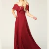 Chiffonkjole med cold shoulder