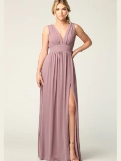 Chiffonkjole med slids 3329