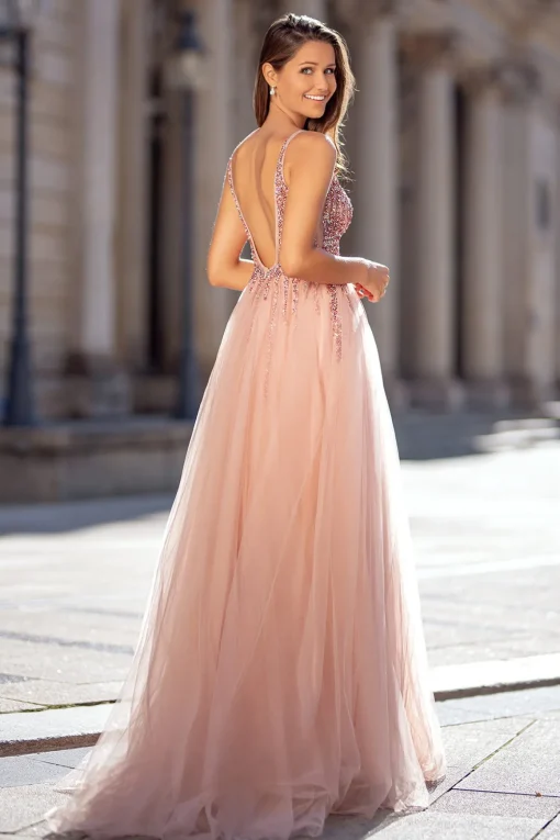 Christian Koehlert gallakjole med tyl 0265 - Dawn pink