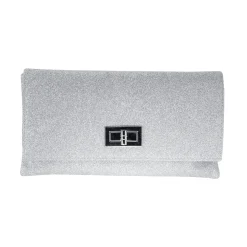Fest clutch i sølv glitter B905