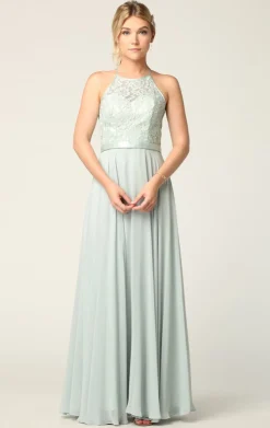 Festkjole med blonde 3216