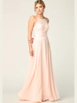 Festkjole med blonde 3216