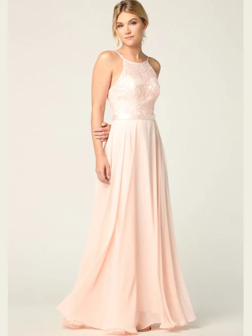 Festkjole med blonde 3216