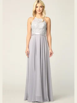 Festkjole med blonde 3216