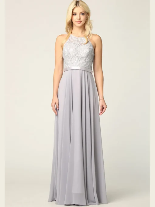 Festkjole med blonde 3216