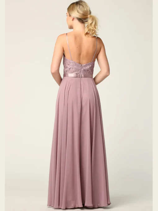 Festkjole med blonde 3216