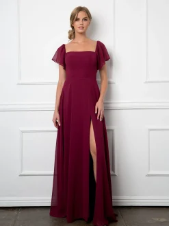 Festkjole med on eller offshoulder