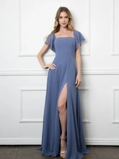 Festkjole med on eller offshoulder
