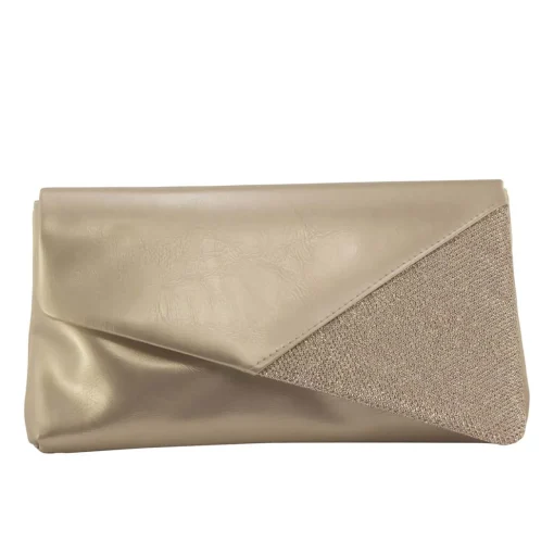 Festtaske guld med glitter B767