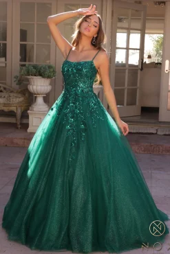 Gallakjole med glitter 1464