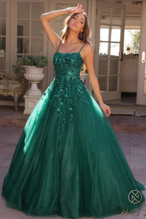 Gallakjole med glitter 1464