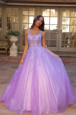 Gallakjole med glitter 1271