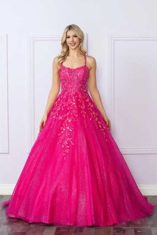 Gallakjole med glitter 1271