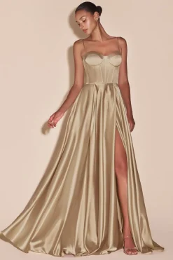 La Divine CD337 corsage gallakjole i satin