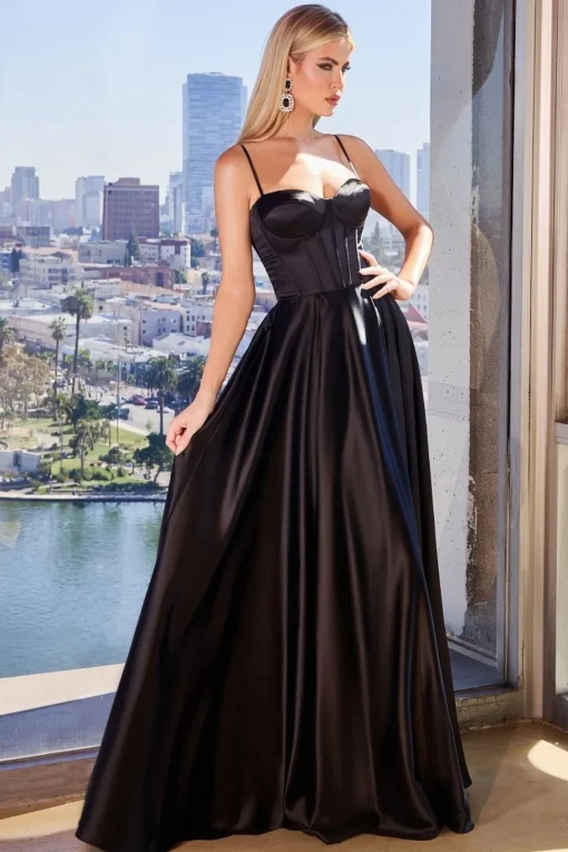 La Divine CD337 corsage gallakjole i satin