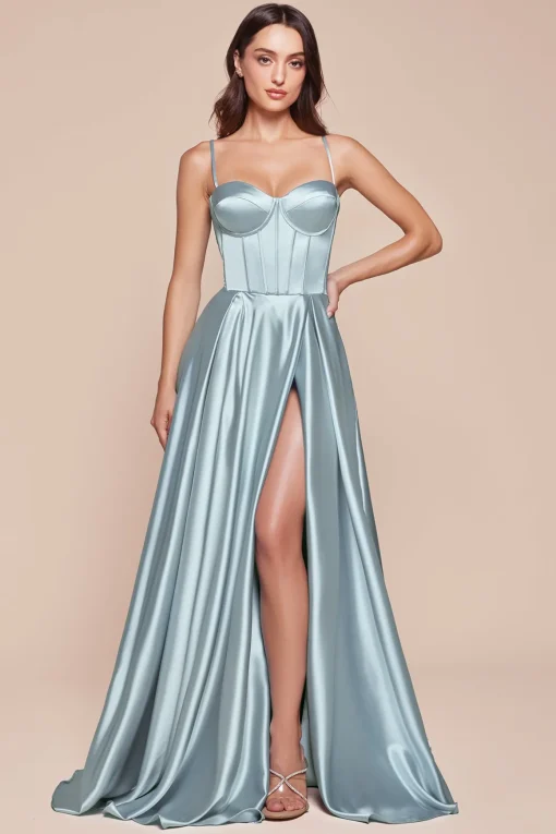La Divine CD337 corsage gallakjole i satin
