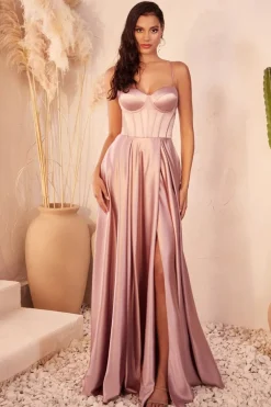 La Divine CD337 corsage gallakjole i satin