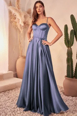 La Divine CD337 corsage gallakjole i satin