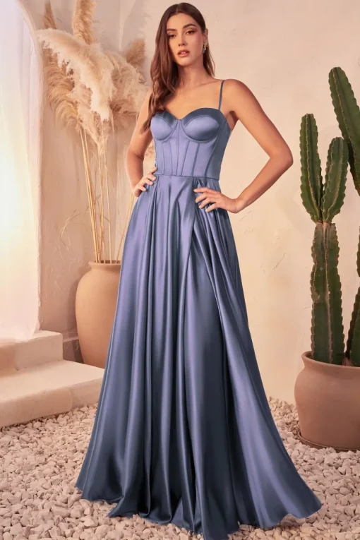 La Divine CD337 corsage gallakjole i satin