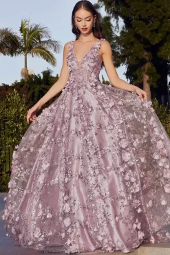 La Divine J838 gallakjole med 3d blomster