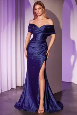 La Divine KV1115 offshoulders festkjole med glitter