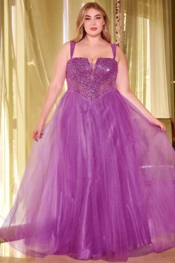 La Divine plus size gallakjole CD0217C