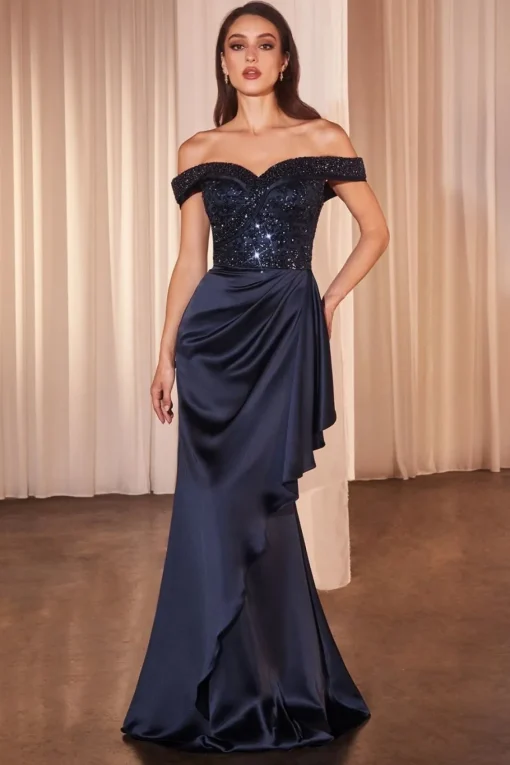 La ivine CD877 offshoulders festkjole