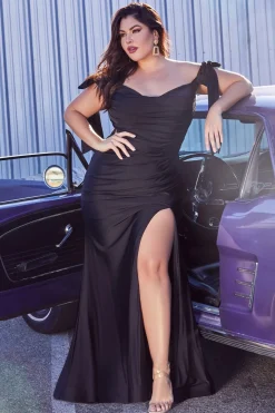 Off shoulder plus size kjole