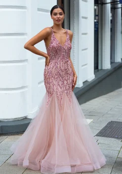 Rosa Christian Koehlert mermaid kjole 0571