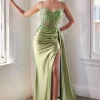 Satin gallakjole CD868
