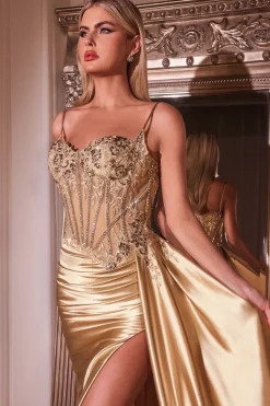 Satin gallakjole CD868