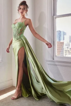 Satin gallakjole CD868