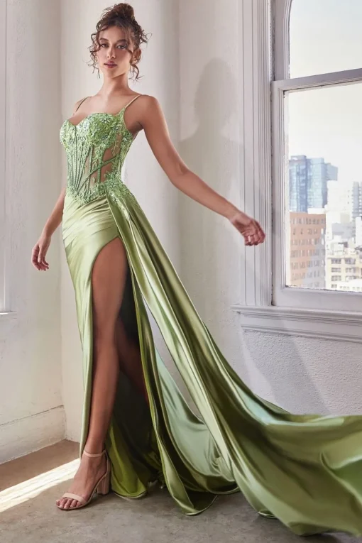 Satin gallakjole CD868