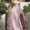 Satinkjole i mauve